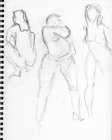 Female sketches 1. (enhanced contrast)